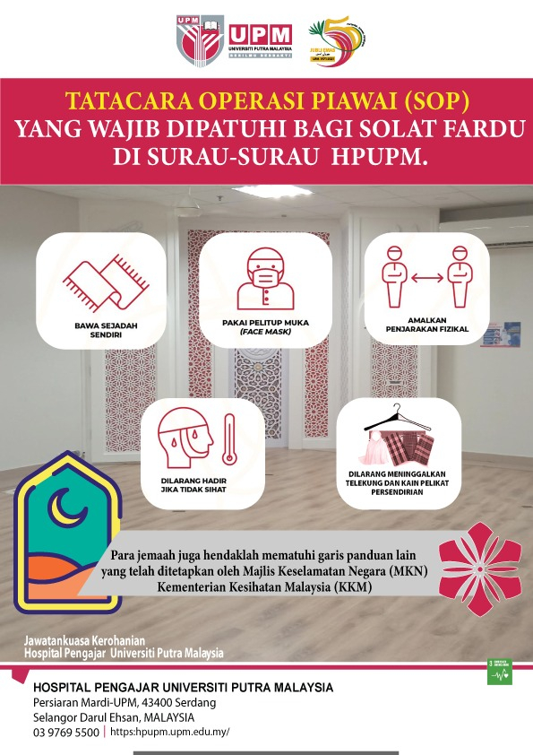 SOP Aktiviti & Solat Fardu Surau-Surau HSAAS